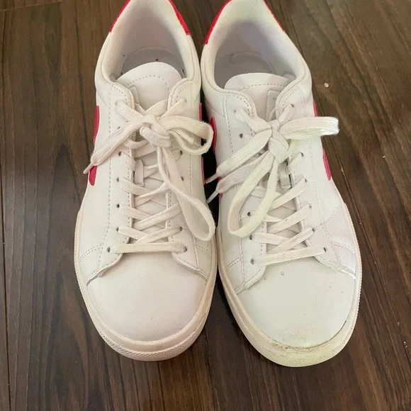 Veja White and Red Campo Sneakers - Picture 3 of 3